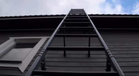 Лестница стеновая, универсальная Roofsystems Prestige 600, L= 1200 мм RAL 8019
