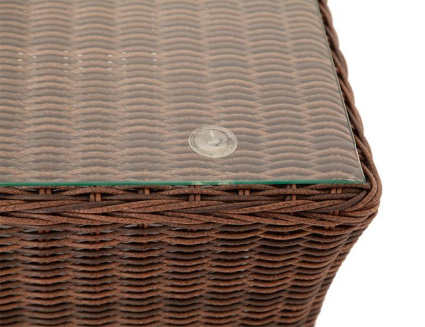 Стол журнальный из искусственного ротанга, Капучино цвет: коричневый