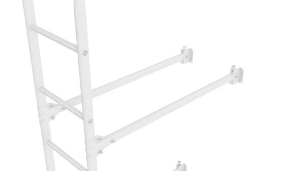 Фасадная лестница Borge, нижняя секция, L=1800 мм RAL 9003