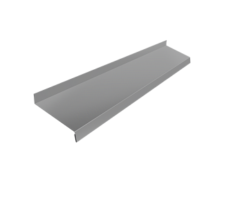 Отлив простой GL, 150 мм 0.5 мм, Satin, RAL 9006, L= 2000 мм