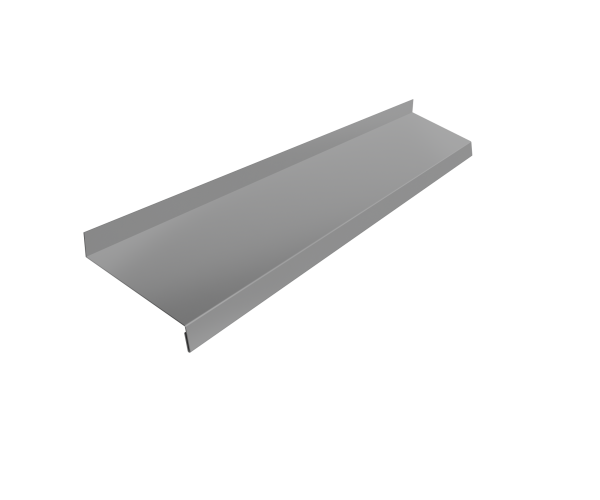 Отлив простой GL, 150 мм 0.5 мм, Satin, RAL 9006, L= 2000 мм