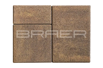 Тротуарная плитка Braer Старый город Ландхаус 60 мм 80х160, 160х160, 240х160 мм, прямоугольная, цвет: Color Mix Прайд