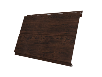 Металлический сайдинг Grand Line, Вертикаль Line 0.45 мм, Print Premium, Cherry Wood Dark FTC