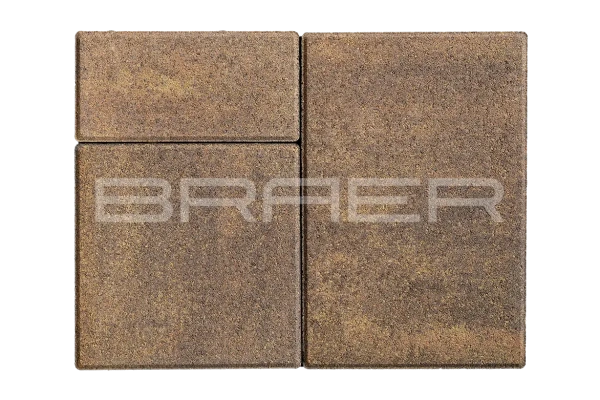 Тротуарная плитка Braer Старый город Ландхаус 60 мм 80х160, 160х160, 240х160 мм, прямоугольная, цвет: Color Mix Прайд