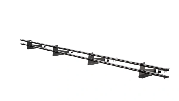 Снегозадержатель для композитной черепицы Borge L=3000 мм, 4 опоры, 2 трубы, овал 25х45 мм, RAL 9005 matt