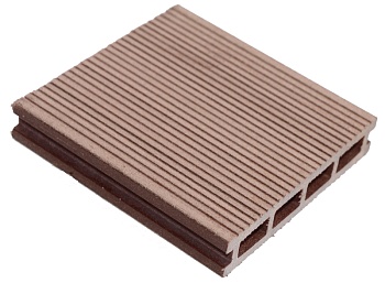 Террасная доска MasterDeck Classic 140 мм, L= 6000 мм вельвет, цвет: тик