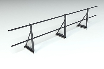 Ограждение кровельное, универсальное Roofsystems Econom, H=600 мм RAL 9005, L=3000 мм