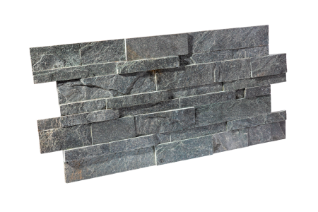 Кварцит, 3D панель из камня, 600х150 мм, Natural Silver Grey