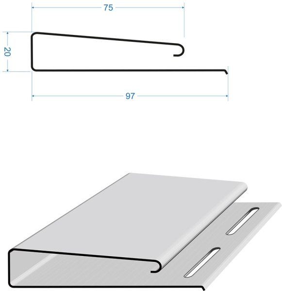 Наличник 75 мм Docke, L=3000 мм серия Premium, цвет: шоколад