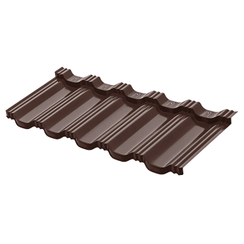 Модульная металлочерепица Aquasystem, Гётеборг XXL 1205х465 мм 0.5 мм, PE, RAL 8017