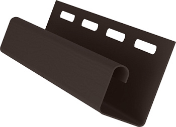 J-профиль пвх, Grand Line, L=3000 мм серия Classic Standart, цвет: коричневый