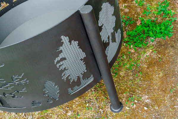 Костровая чаша с коническим дном, Ø1000, Н=700 мм, "Деревья"