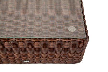 Стол журнальный из искусственного ротанга, Лунго цвет: коричневый