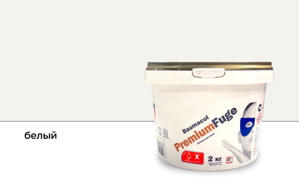 Затирка для швов Baumacol PremiumFuge, 2 кг цвет: белый