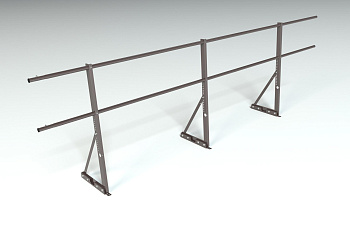 Ограждение кровельное для фальцевой кровли Roofsystems Econom фальц, H=900 мм RAL 8019, L=3000 мм