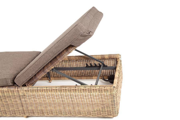 Шезлонг из искусственного ротанга, Рим соломенный