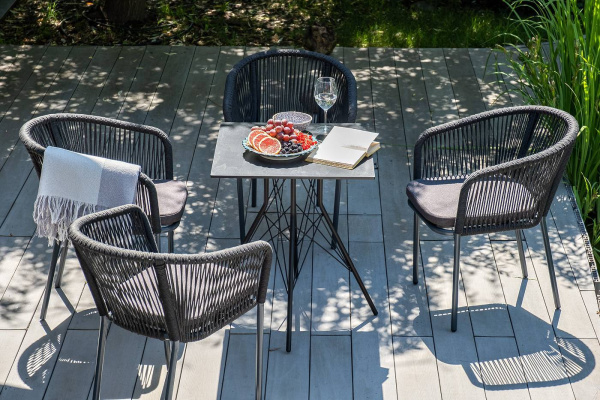 Стол интерьерный из HPL 70х70 см, Конте, цвет: серый гранит