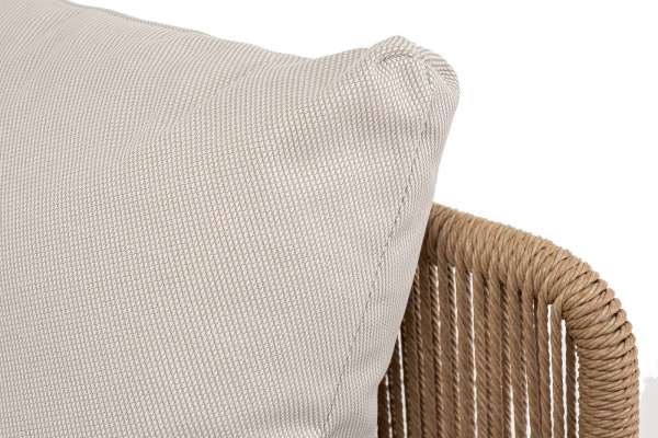 Кресло плетеное из искусственного ротанга, Мальдивы, цвет: соломенный