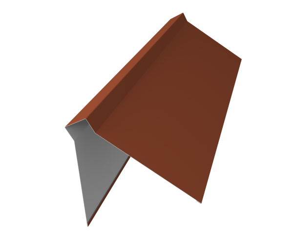 GL Планка конька плоского, 220х50х220 мм 0.45 мм, Drap, RAL 8004, L=2000 мм