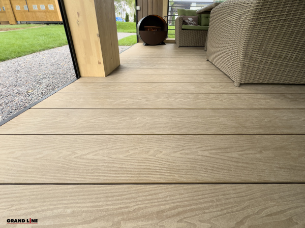 Террасная доска Grand Line 3D Винтаж 150 мм, L= 6000 мм орех