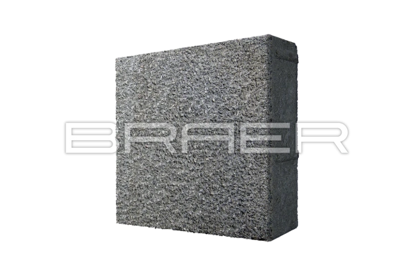 Тротуарная плитка Braer Лувр 60 мм 200х200 мм, цвет: Гранит на сером