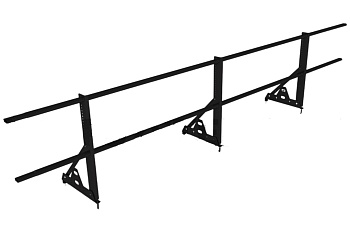 Ограждение кровельное, универсальное Promo Next, H=600 мм RAL 9005, L=3000 мм