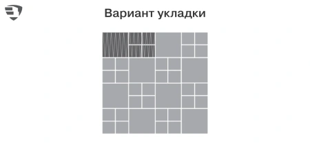 Тротуарная плитка Braer Лувр 60 мм 100х100 мм, цвет: коричневый