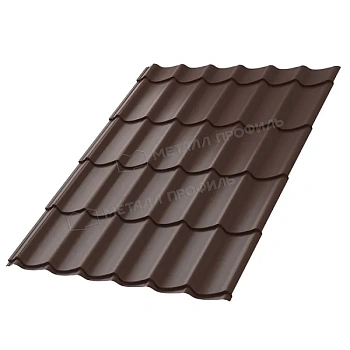 Металлочерепица МП, Ламонтерра X 0.5 мм, NormanMP, RAL 8017