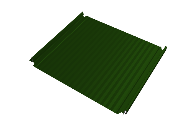 Кликфальц Double Pro Gofr Grand Line 0.45 мм, PE, RAL 6002