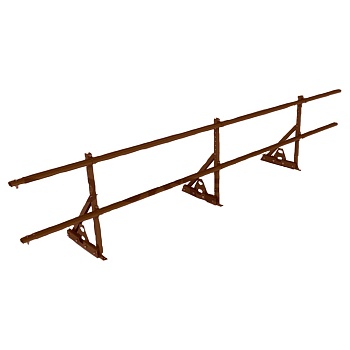 Ограждение кровельное для фальцевой кровли Roofsystems Prestige Next фальц, H=600 мм RAL 8017, L=3000 мм