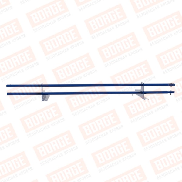 Снегозадержатель для натуральной черепицы Borge L=1500 мм, 2 опоры, 2 трубы, овал 25х45 RAL 5005