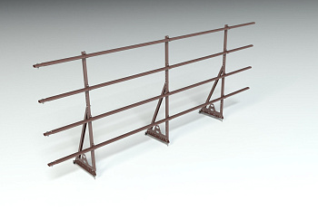 Ограждение кровельное, универсальное Roofsystems Prestige Next, H=1200 мм RAL 8017, L=3000 мм