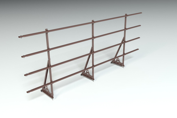Ограждение кровельное, универсальное Roofsystems Prestige Next, H=1200 мм RAL 8017, L=3000 мм