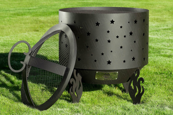 Костровая чаша с коническим дном, Ø1000, Н=700 мм, "Звезды"