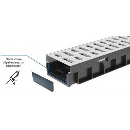 Заглушка торцевая для лотка Gidrolica Light, h32.6 мм, пластиковая, 18064
