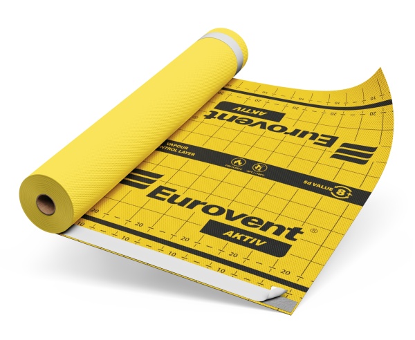 Eurovent AKTIV, активная пароизоляционная мембрана, 75 м²