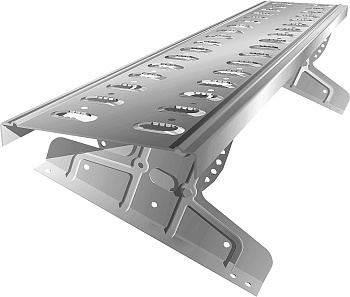 Мостик кровельный для фальцевой кровли Optima L=1250 мм, RAL 7004