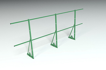 Ограждение кровельное для фальцевой кровли Roofsystems Econom Smart фальц, H=1200 мм RAL 6002, L=3000 мм