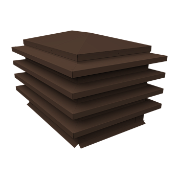 Дымник на трубу GL елочка, 0.5 мм, Satin, 390х390 мм, RAL 8017