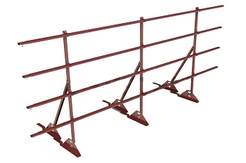 Ограждение кровельное для композитной черепицы Roofsystems Prestige композит, H=1200 мм RAL 3009, L=3000 мм