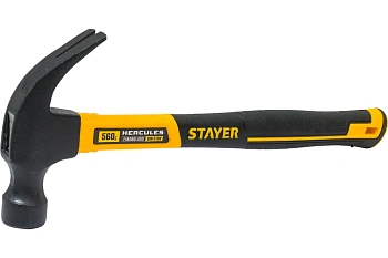 Молоток-гвоздодёр Stayer Hercules с фибергласовой рукояткой 560гр