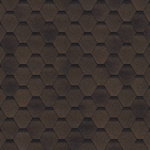 Битумная черепица Shinglas, Финская Соната цвет: коричневый, 3 м² / уп.