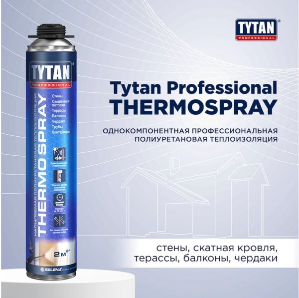 Пена монтажная Tytan THERMOSPRAY , 870 мл