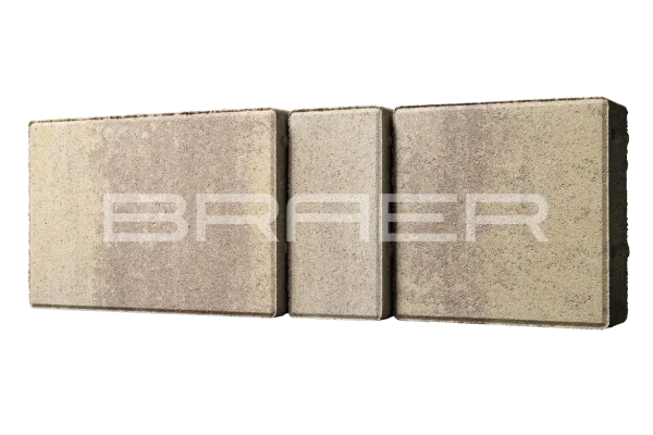 Тротуарная плитка Braer Старый город Ландхаус 60 мм 80х160, 160х160, 240х160 мм, прямоугольная, цвет: Color Mix Степь