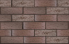 Кирпич облицовочный клинкерный ЛСР, 0.71НФ пустотелый, Брюгге терракот темный флэш, береста, М300, 250х85х65 мм