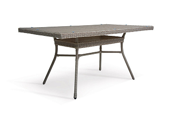 Стол обеденный Mokka Villa Rosa, из искусственного ротанга, 160х90 см цвет: бежевый