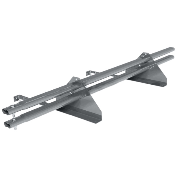 Снегозадержатель для натуральной черепицы Roofsystems Prestige натур, 2 опоры, 2 трубы, овал 45х25, L=1500 мм, RAL 7042