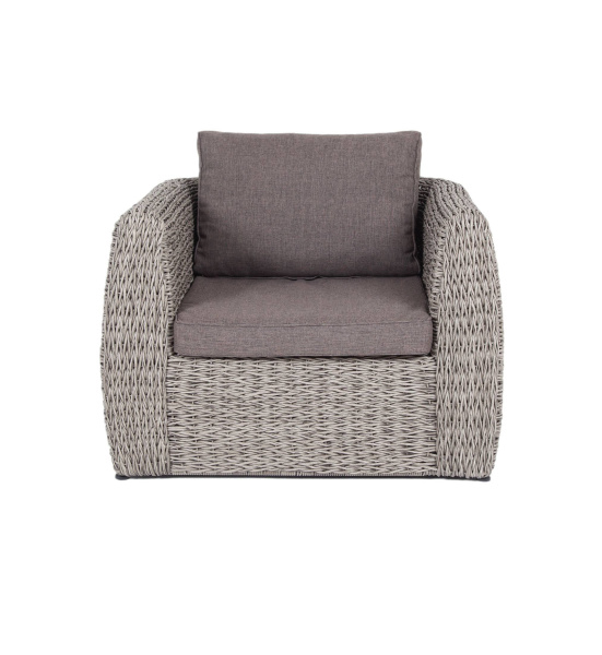 Кресло плетеное из искусственного ротанга гиацинт, Кальяри цвет: серый
