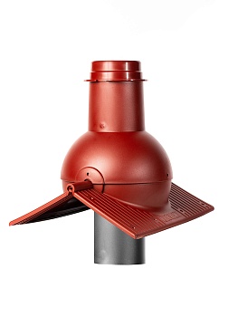 Коньковый элемент, выход канализации, Krovent Pipe-Cone, для любого типа кровли красный