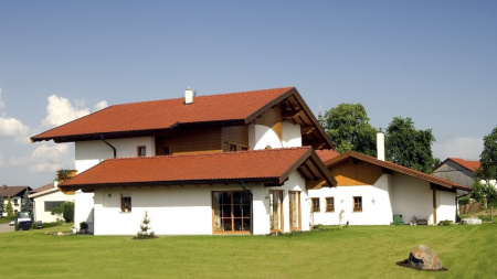 Боковая керамическая черепица, Tondach Sensaton 11, левая цвет: красный, Ангоб